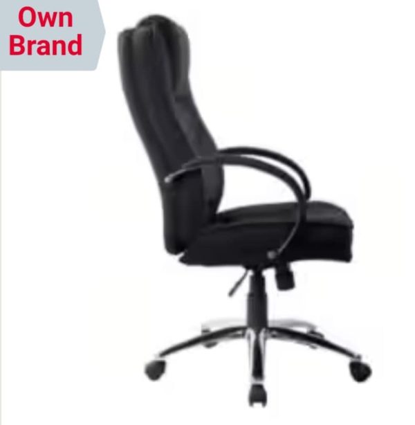 Tilt Executive Chair with Fixed Armrests and Adjustable Seat in Black - Image 2