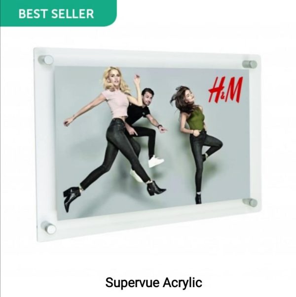 Supervue Acrylic Wall Mounted frame Kit available in 6 different sizes. A5 - A0 - Image 6