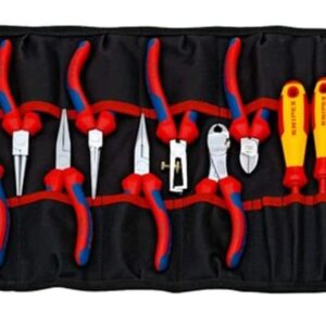 Knipex 11 piece tool kit for telecommunications technicians and electricians.
