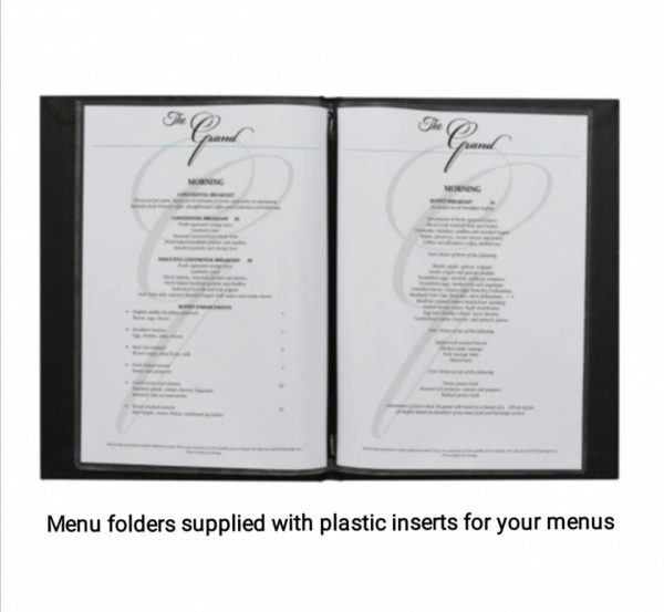High quality A4 buckram style menu cover - Image 7