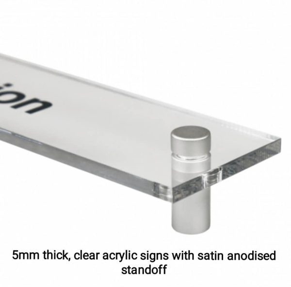 Clear Acrylic Door Signs Printed With Black Text, choice of 10 - Image 7