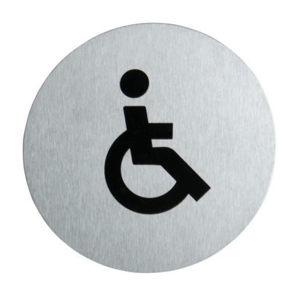 Six Assorted Brushed Stainless Steel Door Signs - Image 7