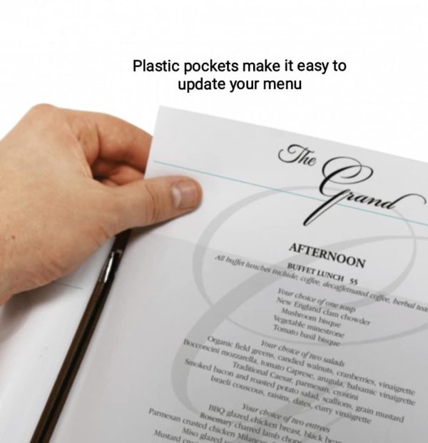 High quality A4 buckram style menu cover - Image 8