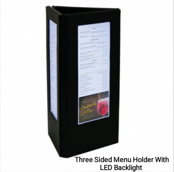 Illuminated Three Sided LED Backlit Menu - Image 8