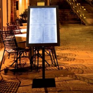 LED Menu Display Stand 4 Sheets