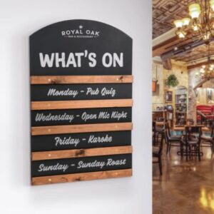 Sliding Display Chalkboard