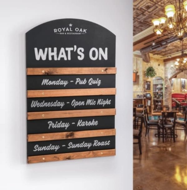 Sliding Display Chalkboard