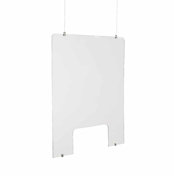 Hanging Acrylic Sneeze Screen 600mm wide x 750mm high - Image 3