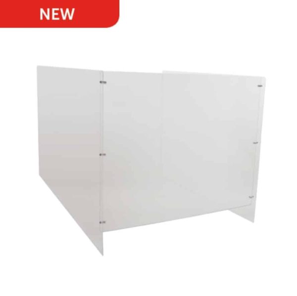 Clear Acrylic Office Desk Divider 950mm wide x 750mm deep - Image 7
