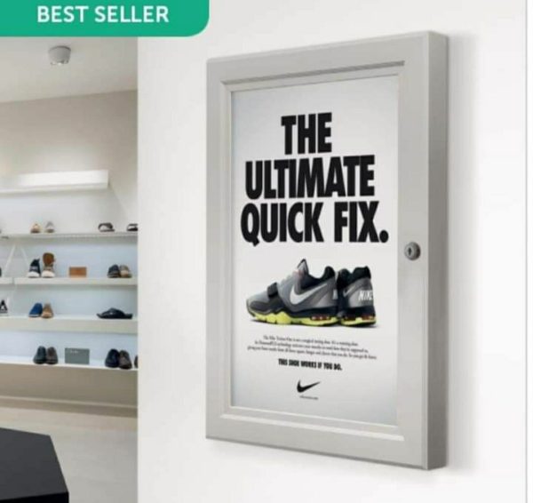 Lockable Poster Case with metal frame and high impact acrylic front panel. - Image 3