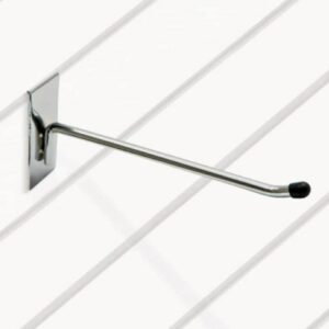 Slatwall : Single Prong hook with protective rubber endstop.