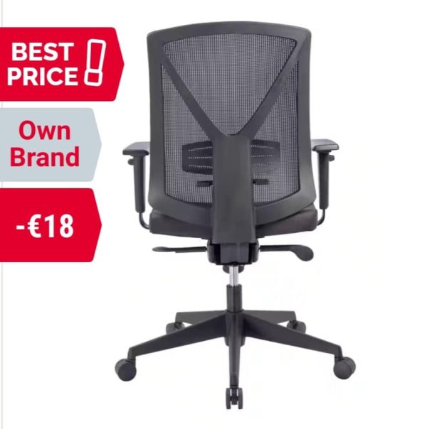 Our Office Chair Synchro Tilt Mesh Height Adjustable Black 110kg 640mm (W) x 695mm (D) - Image 3