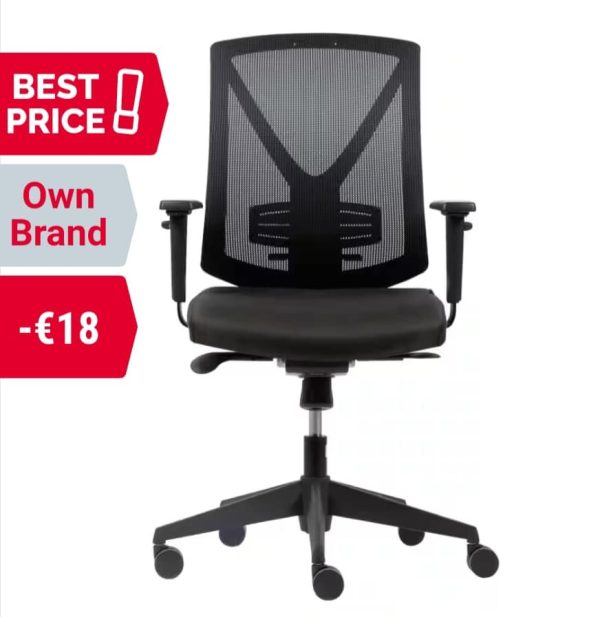 Our Office Chair Synchro Tilt Mesh Height Adjustable Black 110kg 640mm (W) x 695mm (D) - Image 5