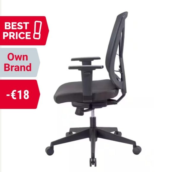 Our Office Chair Synchro Tilt Mesh Height Adjustable Black 110kg 640mm (W) x 695mm (D) - Image 4