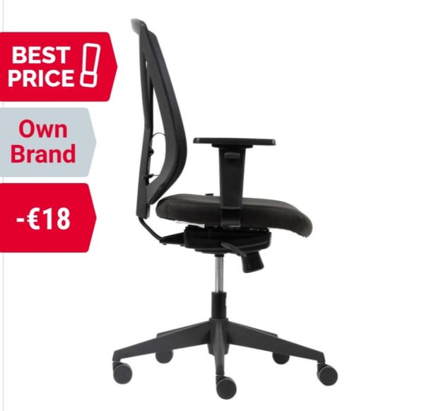 Our Office Chair Synchro Tilt Mesh Height Adjustable Black 110kg 640mm (W) x 695mm (D) - Image 6