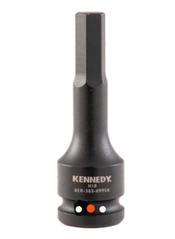 Kennedy 10 Piece Hex 1/2" Drive Impact Socket Set, - Image 2