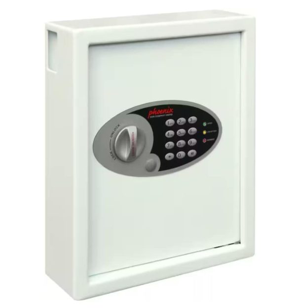 Phoenix Key Deposit Safe 48 Hooks with Electronic Lock Cygnus KS0032E 300mm x 100mm x 360mm White