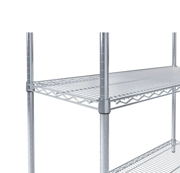 Wire Chrome Shelving 1818mm x 907mm x 458mm 4 Levels 300kg UDL - Image 5