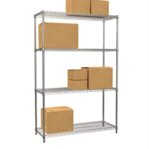 Wire Chrome Shelving 1818mm x 1212mm x 458mm 4 Levels 300kg UDL