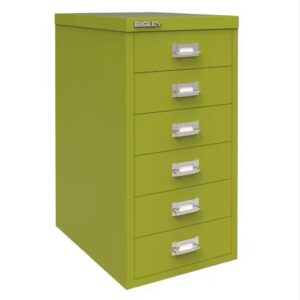 Bisley 29 Series Steel Multi Drawer Cabinet 6 Drawers 590mm High in Bisley Green