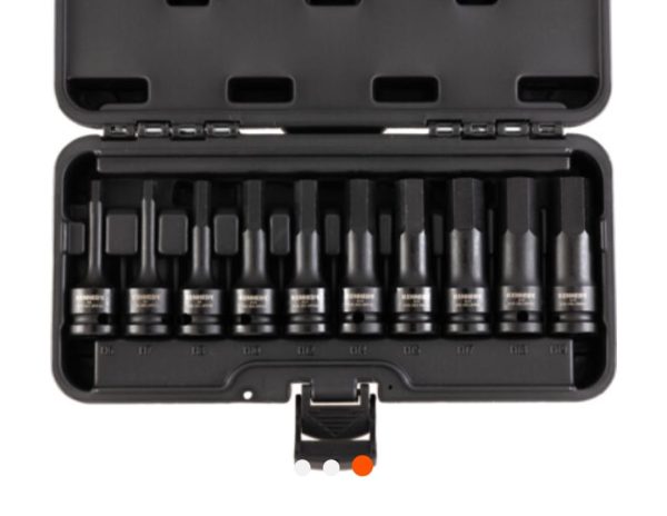 Kennedy 10 Piece Hex 1/2" Drive Impact Socket Set,