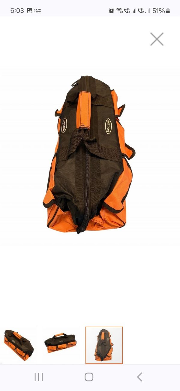 18 Pocket Hard Base Nylon Tool Bag - Image 3