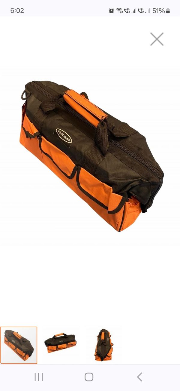 18 Pocket Hard Base Nylon Tool Bag - Image 2