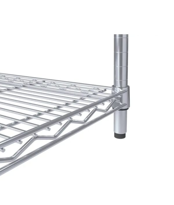 Wire Chrome Shelving 1818mm x 907mm x 458mm 4 Levels 300kg UDL - Image 4