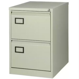 Bisley Steel Filing Cabinet with 2 Lockable Drawers 470 x 622 x 711 mm Grey