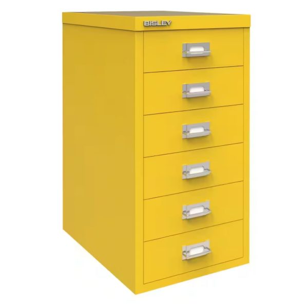 Bisley 29 Series Steel Multi Drawer Cabinet 6 Drawers 590mm High in Bisley Green - Image 2