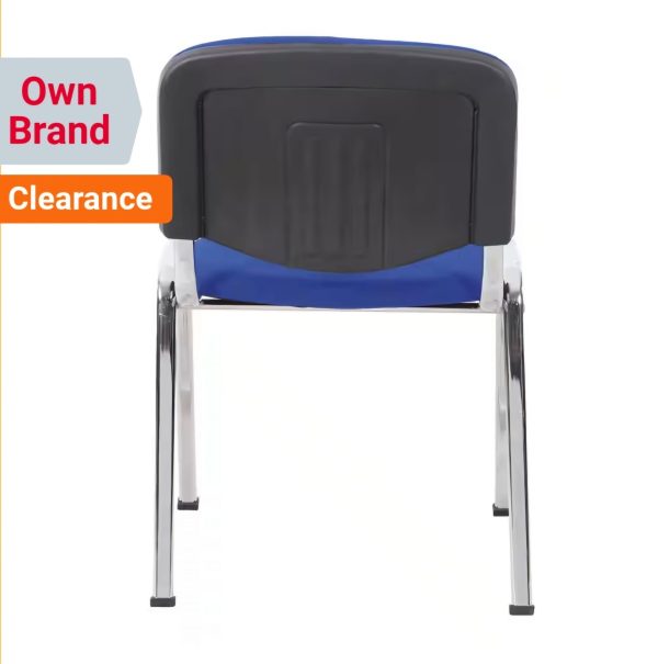 4 Niceday Visitors Chairs, ISO Blue, Fire Retardant - Image 3