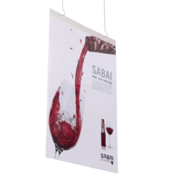 Ceiling Hanging Poster Holders in A4, A3 & A2 Landscape or Portrait - Image 6