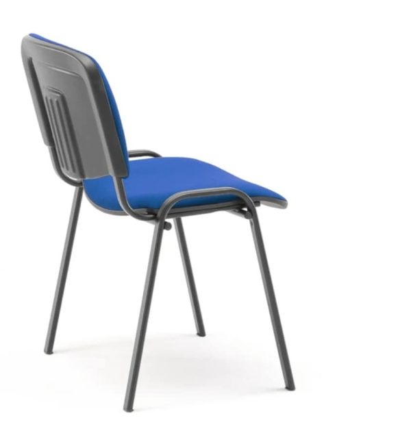 4 Popular conference chairs in blue fabric & black finish - Image 2