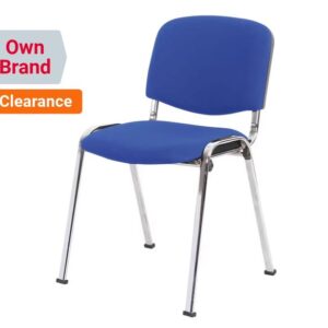 4 Niceday Visitors Chairs, ISO Blue, Fire Retardant