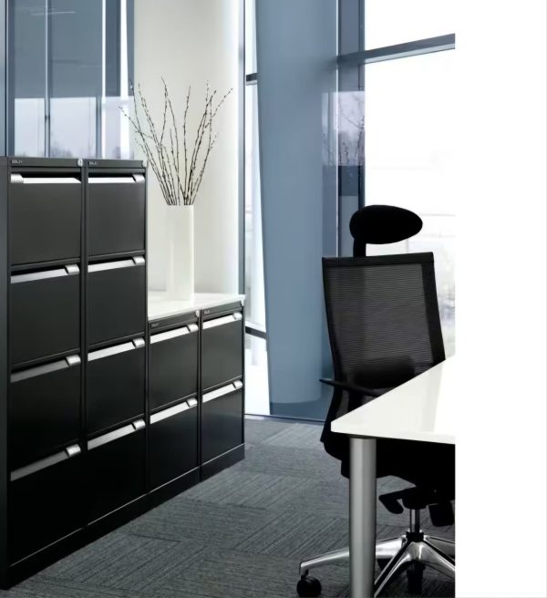 Bisley Steel Filing Cabinet with 2 Lockable Drawers 470 x 622 x 711 mm Grey - Image 7