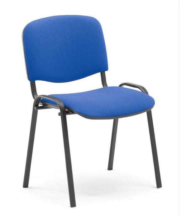 4 Popular conference chairs in blue fabric & black finish - Image 3