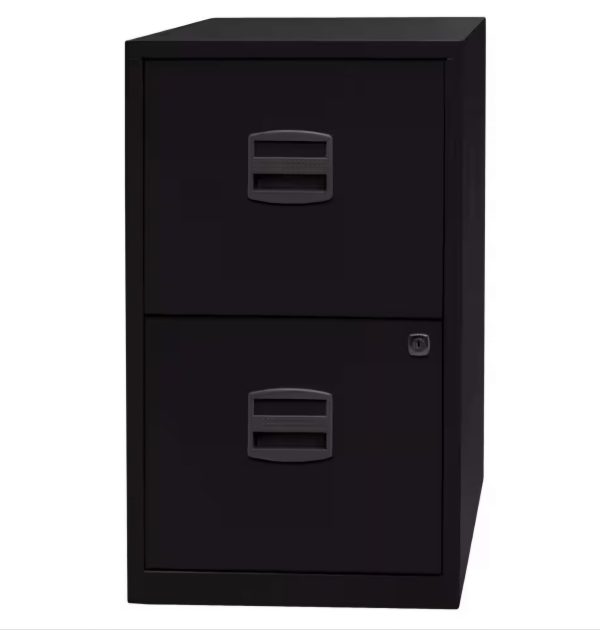 Steel Filing Cabinet with 2 Lockable Drawers 413 x 400 x 672 mm Goose Grey - Image 8