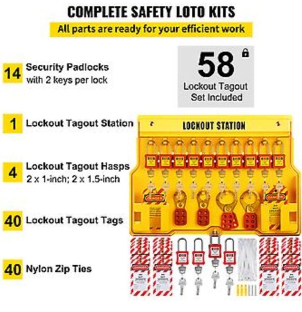 58 Piece Lockout Tagout Kit - Image 2