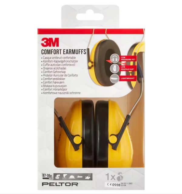 3M Slimline Earmuffs in Yellow & Black - Image 2