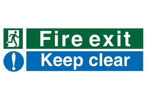 Sign Keep Clear Self Adhesive Vinyl 600mm x 200mm