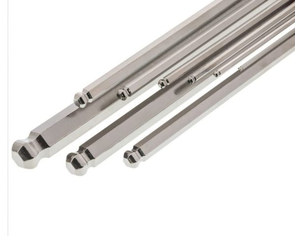 9 PIECE BONDHUS STUBBY DOUBLE BALL END L-WRENCH SET W/BRITEGUARD & LONG ARM. - Image 3
