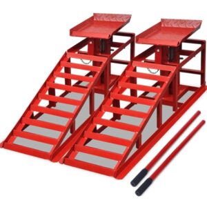 Set of Hydraulic 5 Ton Jack Vehicle Ramps.