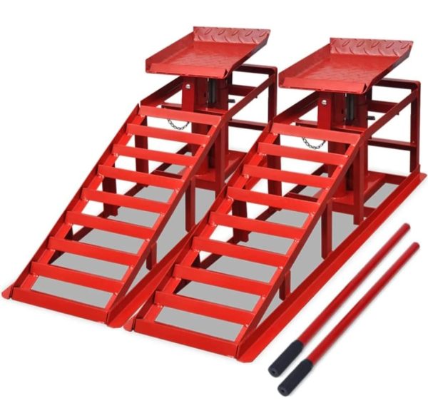 Set of Hydraulic 5 Ton Jack Vehicle Ramps.