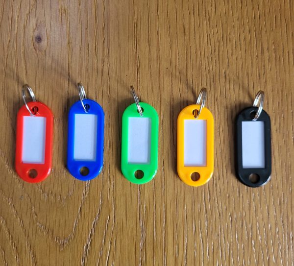 Standard Key Tag Plastic Assorted Packs of 50