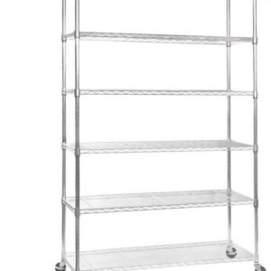 6 TIer Commercial Wire Shelving Unit 6 with Wheels 1500kg