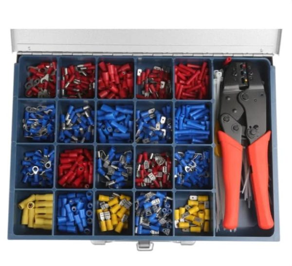 Hellermann Tyton 630 Piece Insulated Terminal Crimping tool Kit. - Image 3
