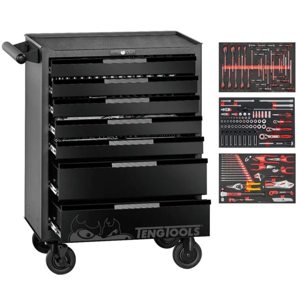 Teng Tools 7 Drawer Tool Trolley with tools included. - Image 4