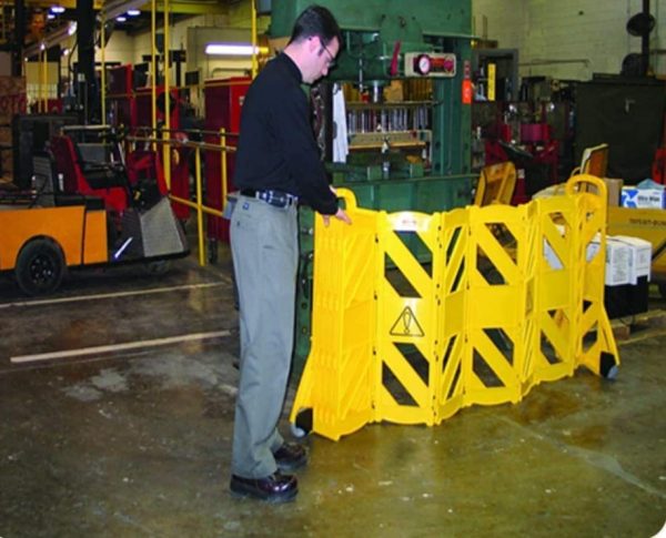 Mobile Barrier, 13 Feet in Yellow - Image 4