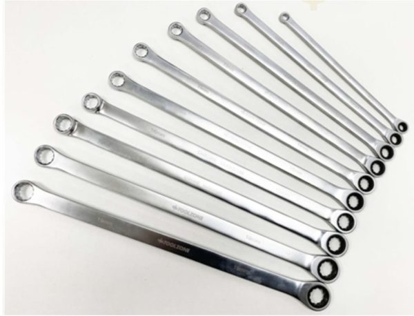 10 Piece Long Ratchet Spanner Set. - Image 2