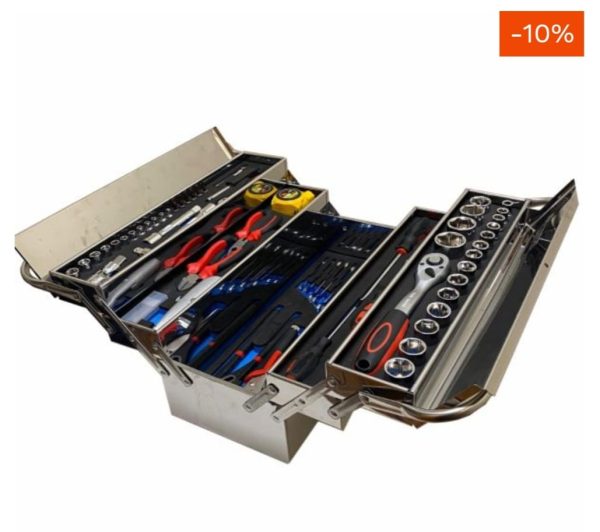 Pacini 90 piece Stainless Steel 5 Tier Cantilever Toolbox. - Image 4